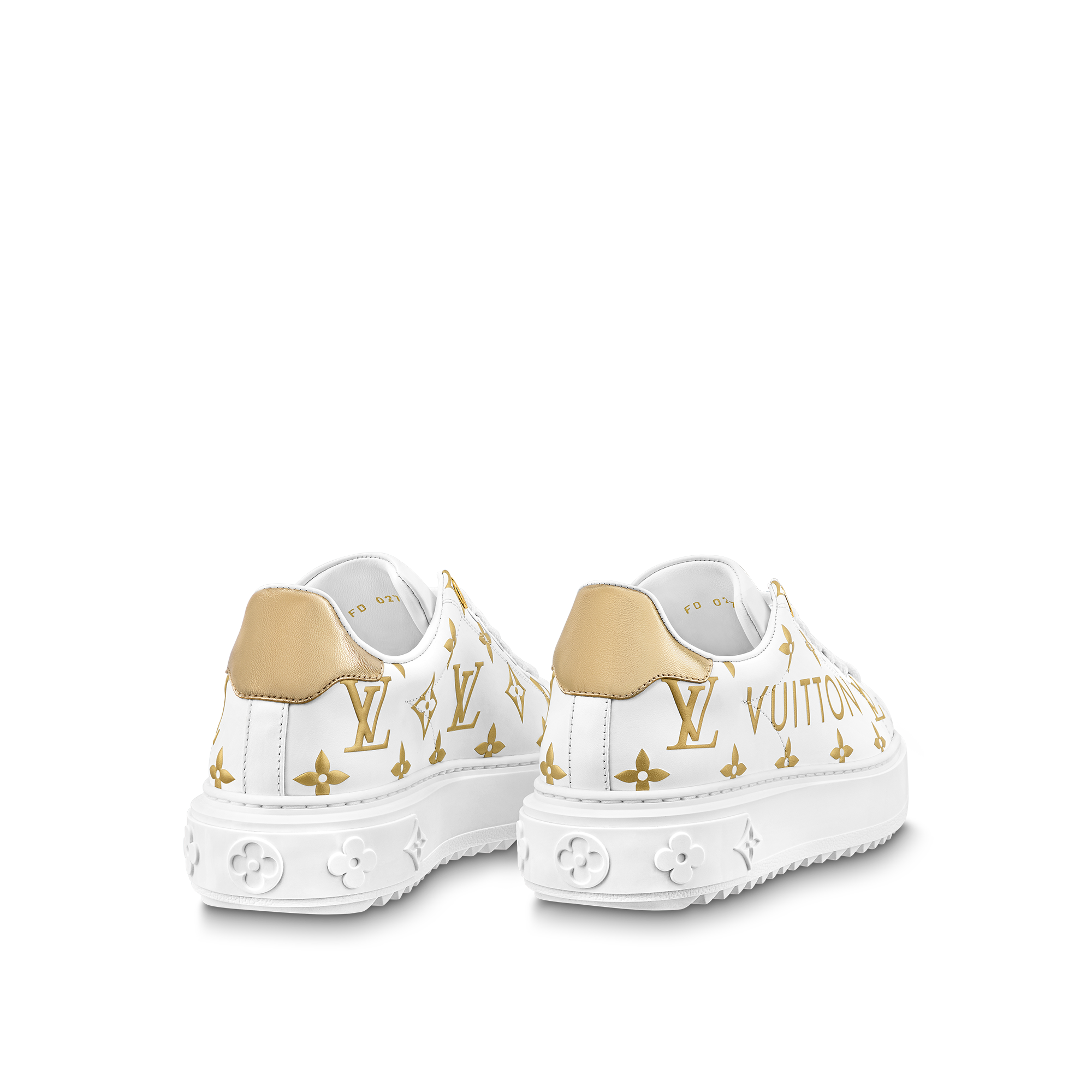 Lv hot sale gold sneakers